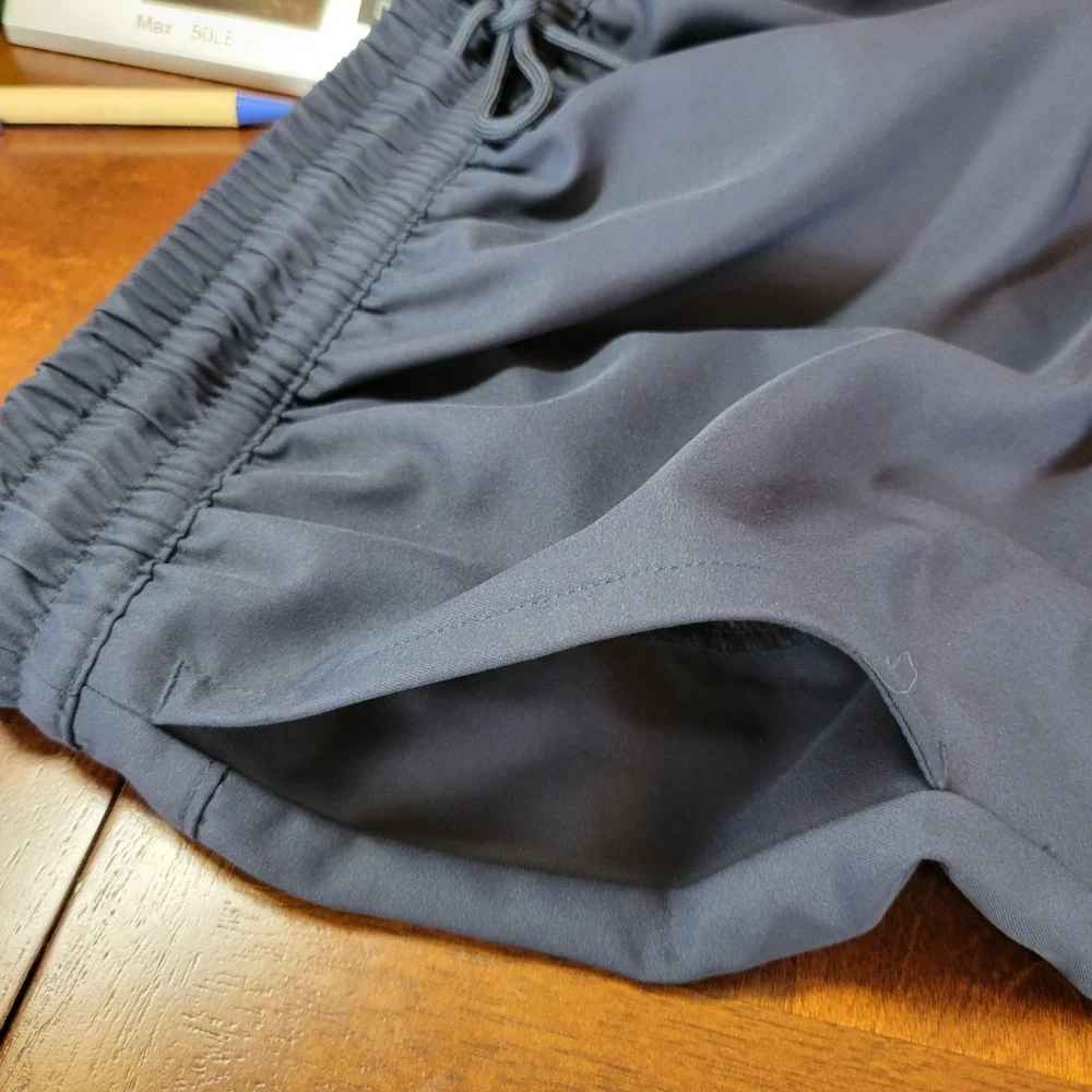 Xersion Mens Athletic Shorts Elastic Waist Drawstring Size XL Navy & Green New